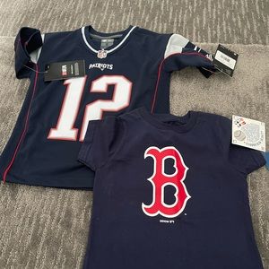 New England Jersey and tee for toddler